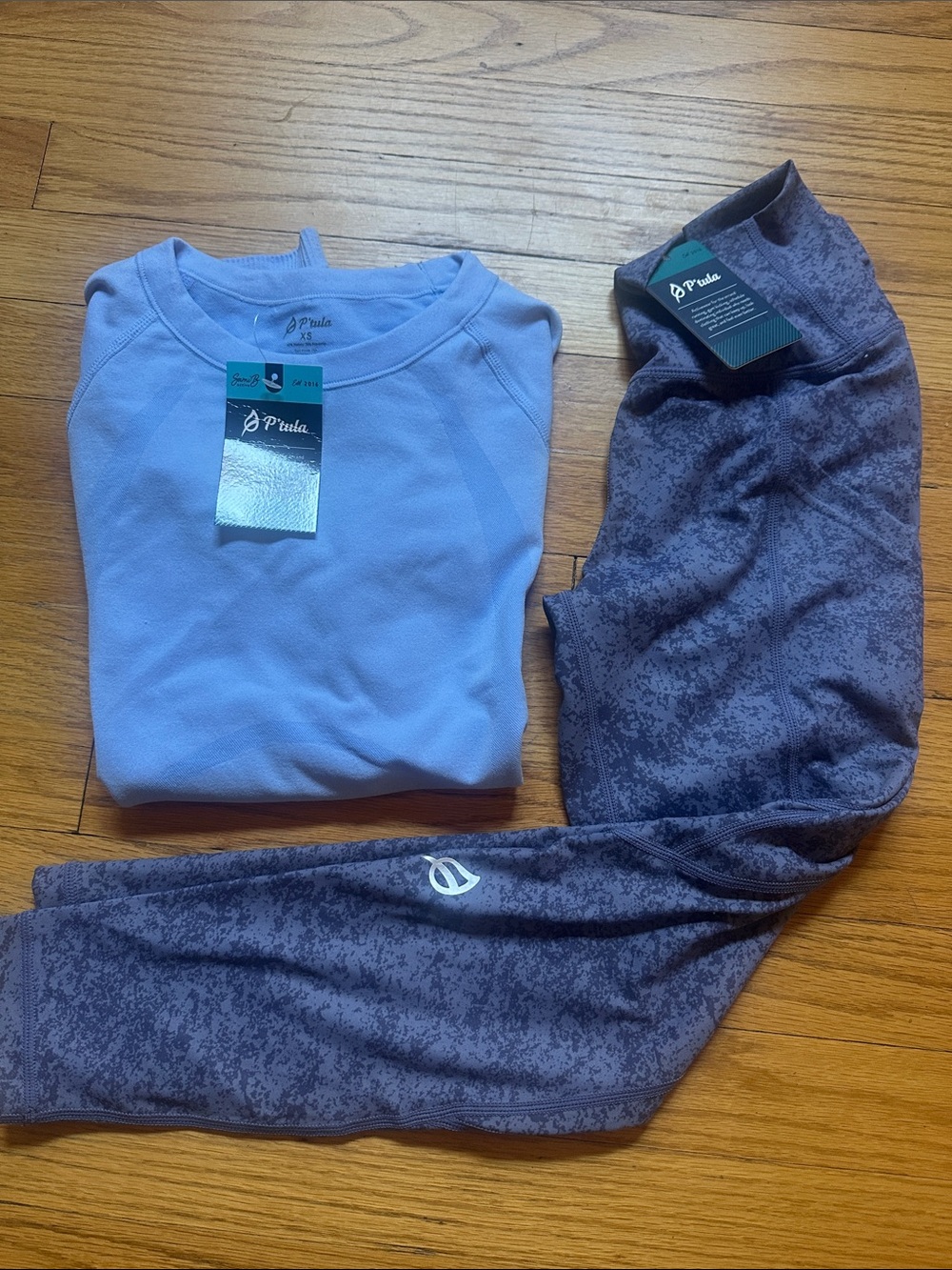 NWT Ptula Lavender Pullover & Marled Purple Leggings Set XS
